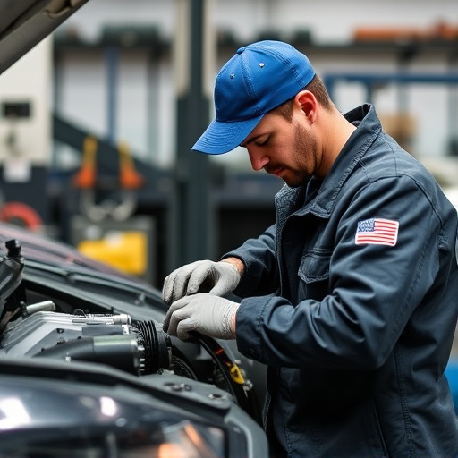 auto technician working