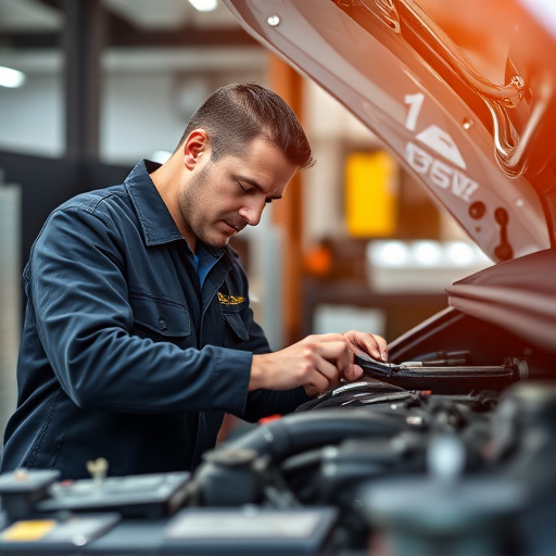 auto technician working