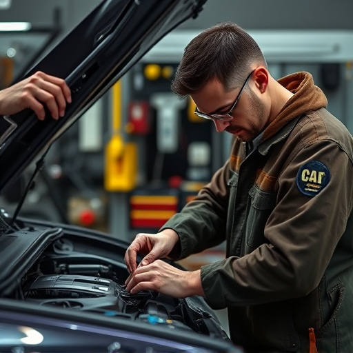auto technician working