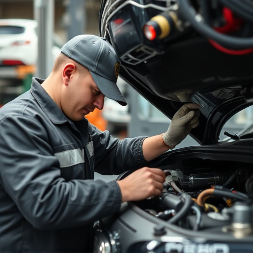 auto technician working