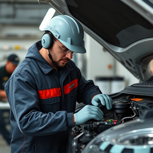 auto technician working