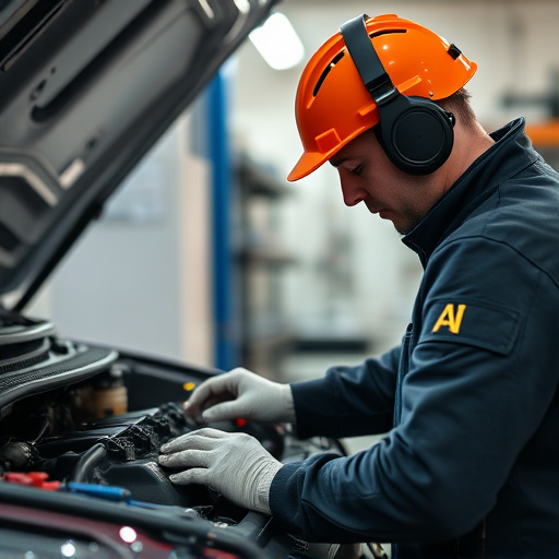 auto technician working