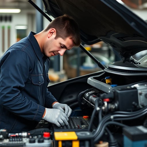auto technician working