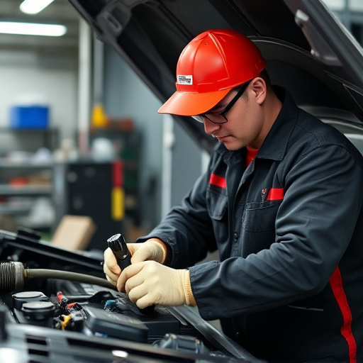 auto technician working
