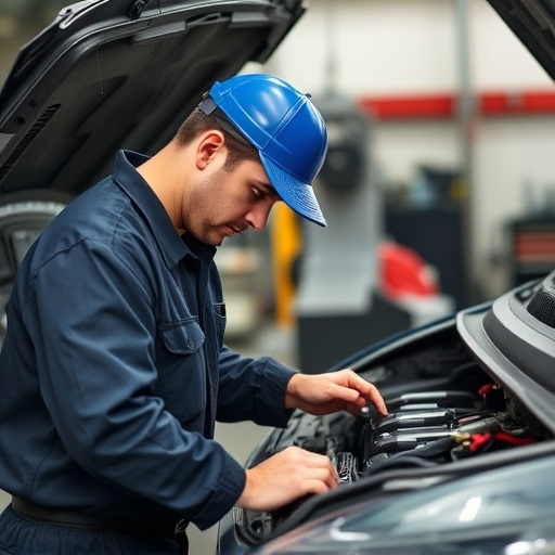 auto technician working