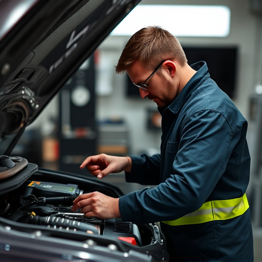 auto technician working