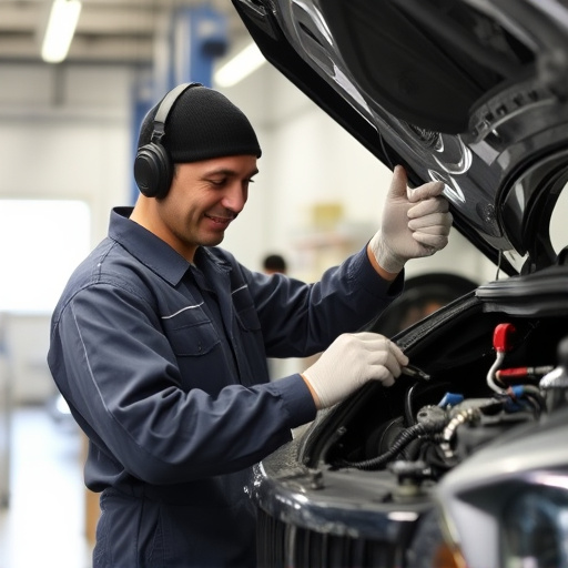 auto technician working