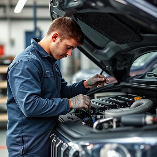 auto technician working