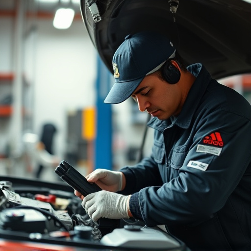 auto technician working