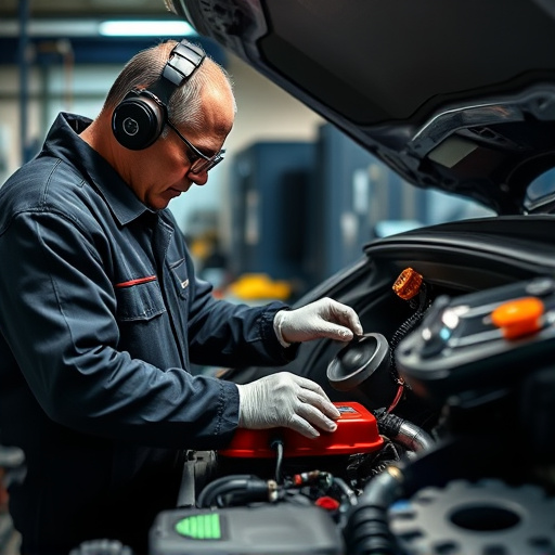 auto technician working