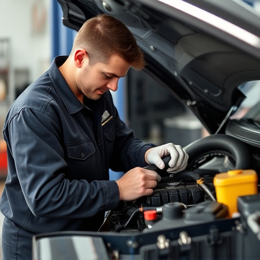 auto technician working