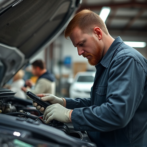 auto technician working