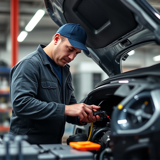 auto technician working