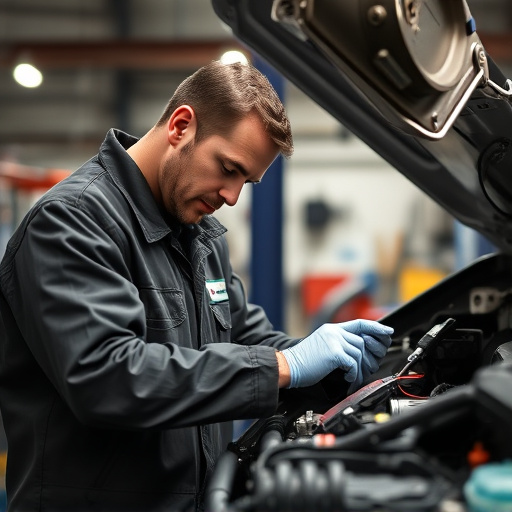 auto technician working