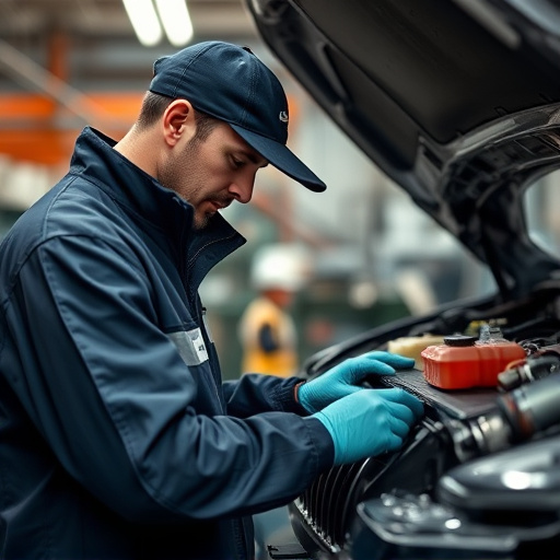 auto technician working