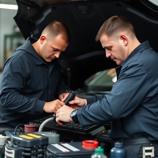 auto technician working