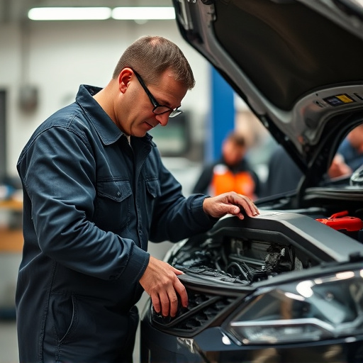 auto technician working