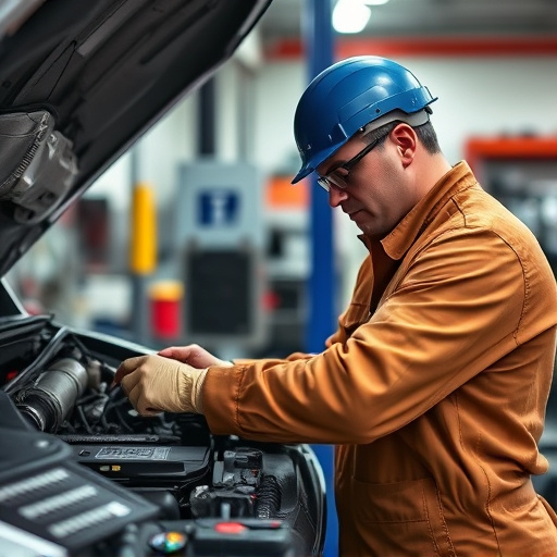 auto technician working