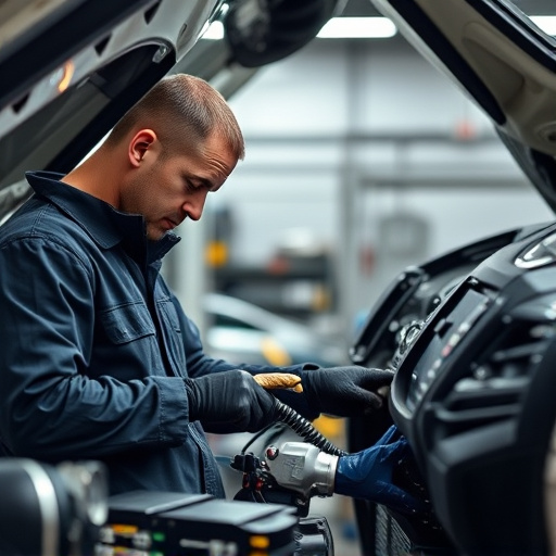 auto technician working