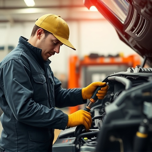 auto technician working