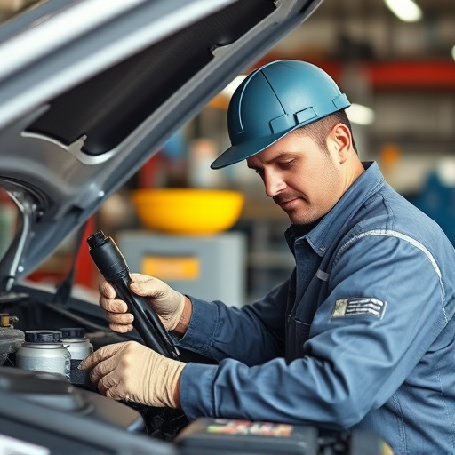 auto technician working