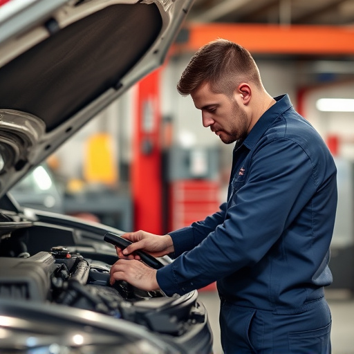 auto technician working