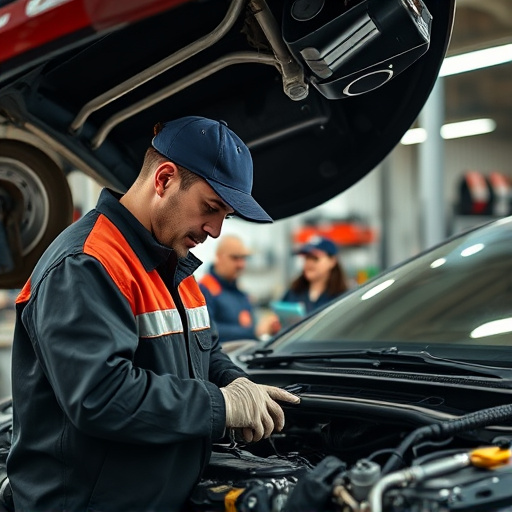 auto technician working