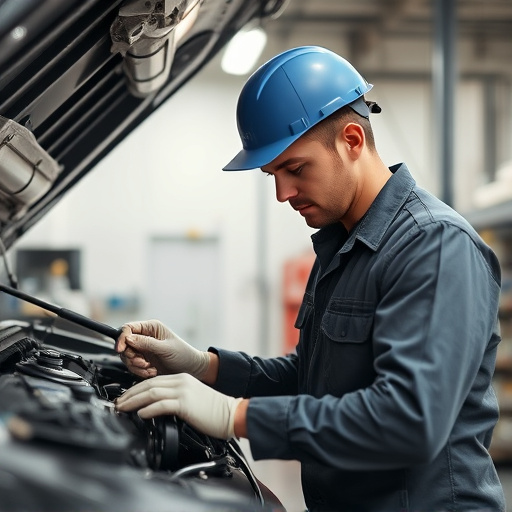 auto technician working