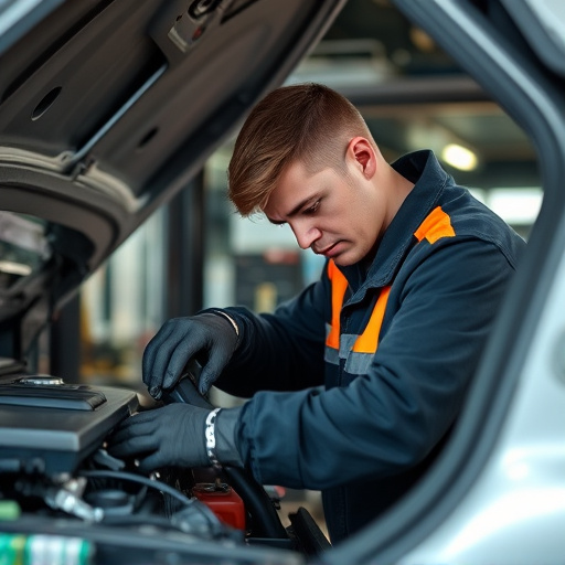 auto technician working