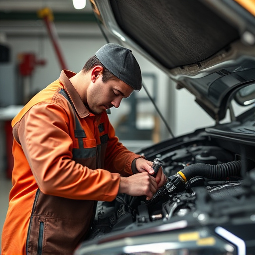 auto technician working