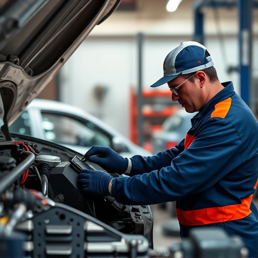 auto technician working
