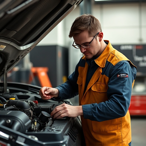 auto technician working
