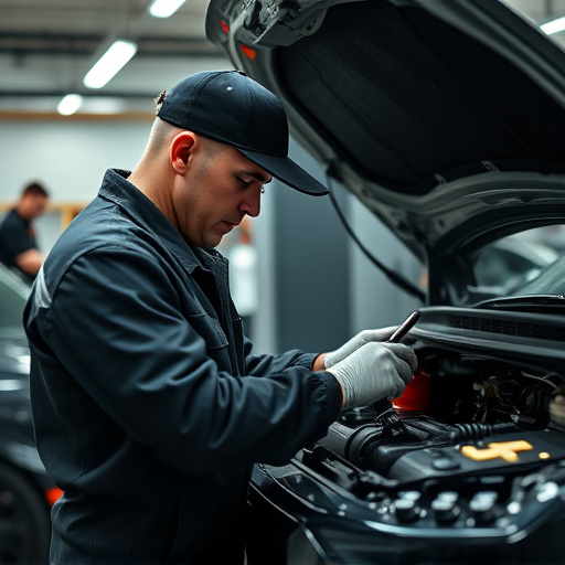 auto technician working