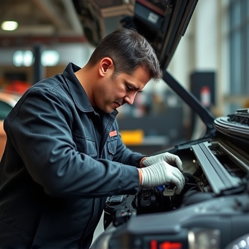 auto technician working