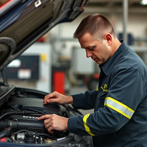 auto technician working