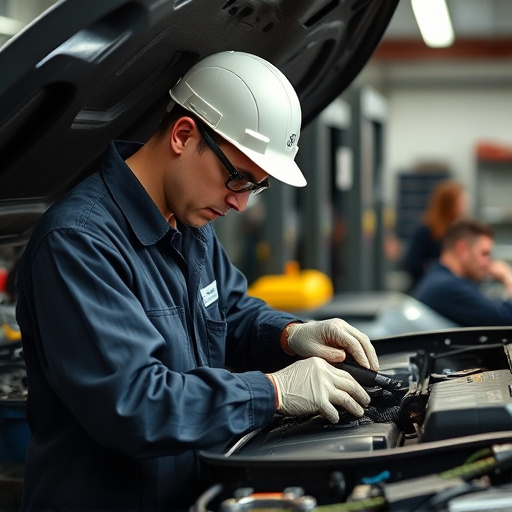auto technician working