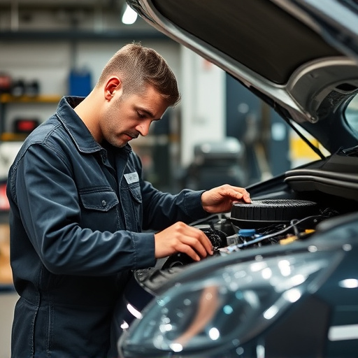 auto technician working