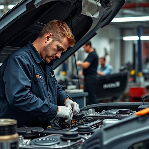 auto technician working