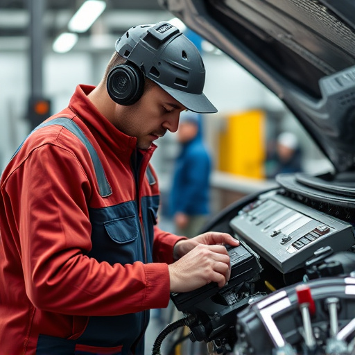 auto technician working