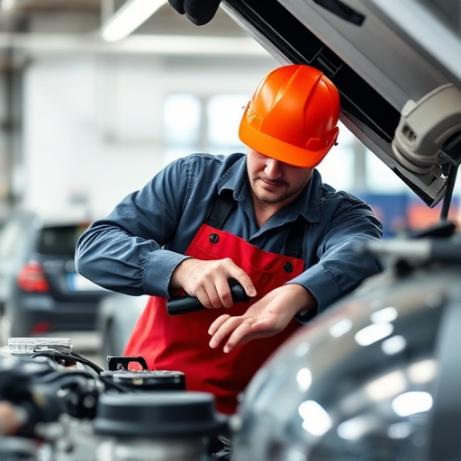 auto technician working