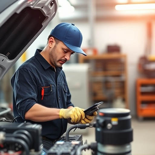 auto technician working