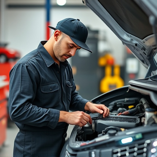 auto technician working