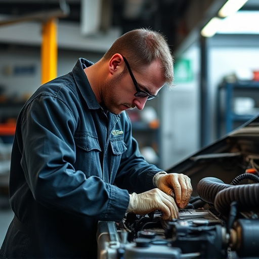 auto technician working