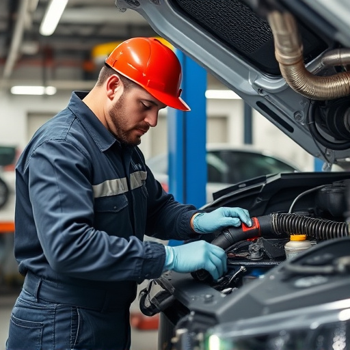 auto technician working