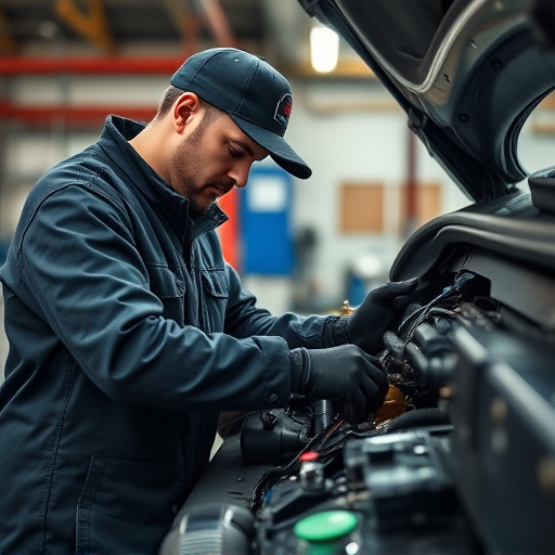 auto technician working