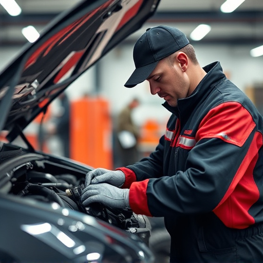 auto technician working