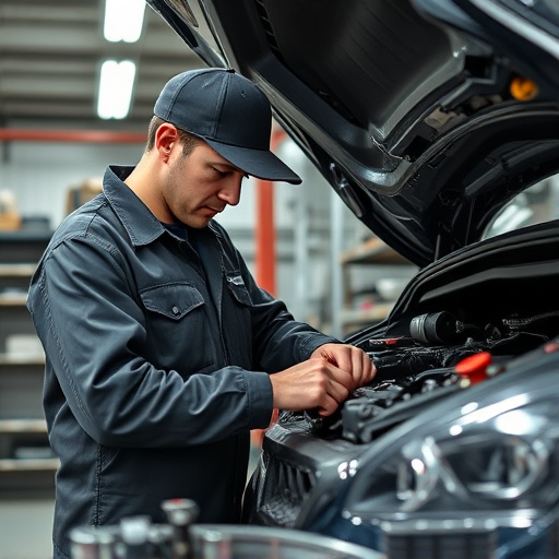 auto technician working