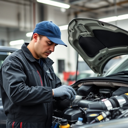auto technician working
