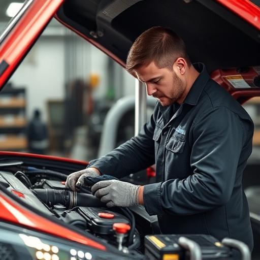 auto technician working