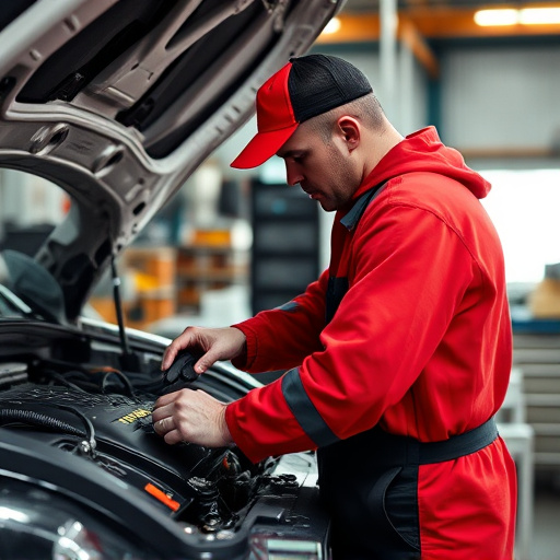 auto technician working